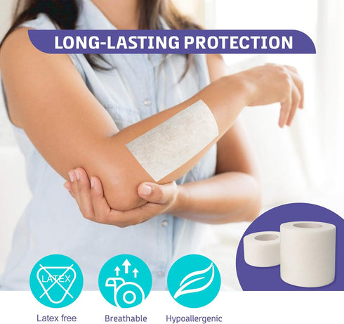 Conkote Soft Paper Surgical Tape 2" x 10 Yards, Gentle Adhesion and Hypoallergenic, 6 Rolls...