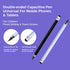 Stylus Pen for iPad, 2 in 1 Stylus Pen Universal for iPad/iPhone All Capacitive Touch Screens, Pencil Writing On Paper for Children/Student(Black+...