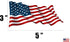 Rogue River Tactical USA Flag Sticker Bumper Sticker Car Decal Gift Patriotic American Wavy United States (5x3 Inch)...