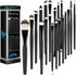 20 Pieces Makeup Brush Set Professional Face Eye Shadow Eyeliner Foundation Blush Lip Makeup Brushes Powder Liquid Cream Cosmetics Blending Brush ...