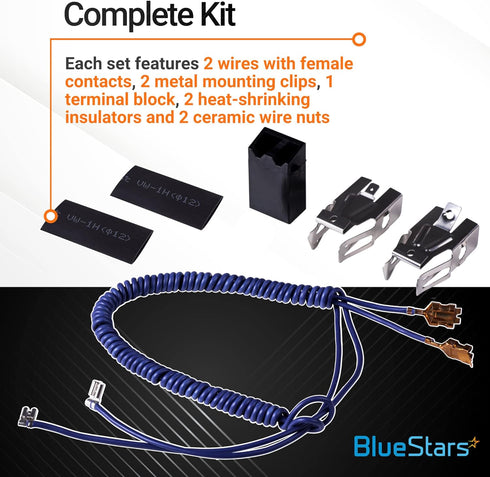 Ultra Durable WB17T10006 Range Surface Burner Terminal Block Kit Replacement Part by BlueStars – Exact Fit for GE Kenmore Hotpoint Ranges/Stoves/Ovens - Replaces AP3203326 WB17K10003 - Pack of 2