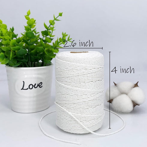 Butchers Twine String,500 Feet Natural Cotton Twine String Cooking Kitchen Twine for Crafts Roasting Gift Wrapping DIY Decoration Gardening Packin...