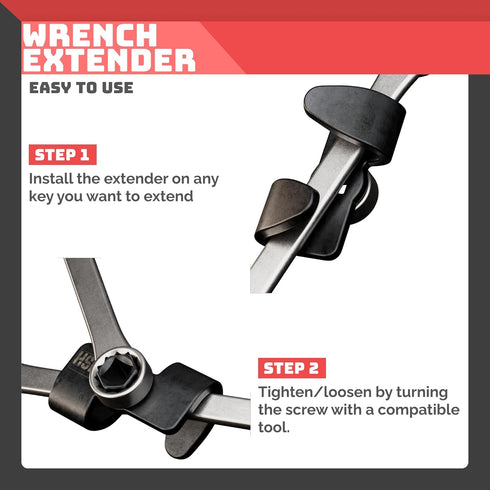 Universal Wrench Extender Adaptor - 1/2 Inch Drive and 21mm Hex Drive, Superior Leverage Mechanics Tool - Wrench Extension for Tight Reach, Stubbo...