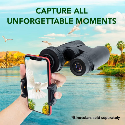 STARSCOPE Adjustable Phone Scope Mount - Telescope Phone Adapter Fits Most Phones (Max 110mm) | Easy-Adjust, Universal Spotting Scope Phone Adapte...