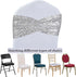 SquarePie Pack of 10 Sequin Chair Sashes Silver Sparkling Bands Decorative Bows for Wedding Banquet Party Event Decor...