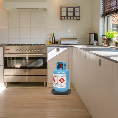 DOITOOL Gas Tank Tray Movable Propane Cylinder Base Propane Tank Wheel Tray Gas Cylinder Fixed Shelf Propane Tank Dolly with Wheels for Gas Cylind...