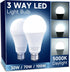 3 Way LED Light Bulbs, 3 Way Light Bulbs 30 70 100W Equivalent, Daylight White 5000K, Three Way A19 Light Bulbs E26 Medium Base, 3-Way Light Bulbs...
