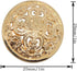 10pcs Clothes Button,Hollow Carved Metal Buttons,DIY Sewing Craft Discover Buttons,Engraving Openwork Metal Shank Buttons(25mm/1Inch,Light Gold)...