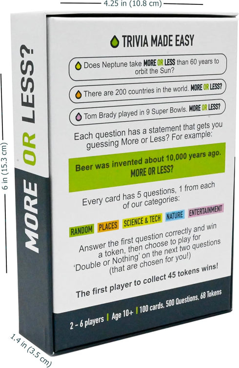 Trivia Card Game - Compact & Fun - Ideal for Travel, Family Game Night, Gifts, Adults - 5 Trivia Categories...