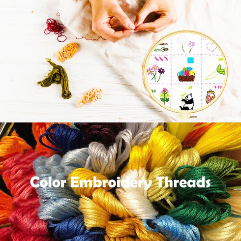 Yarniss Embroidery Kit for Beginners with Stamped Patterns, 3PCS Embroidery Starter Kit with Instructions & Tutorial......