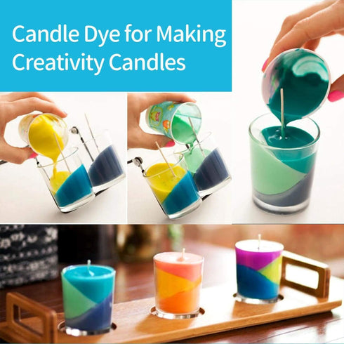 YRYM HT Candle Color Dye for Soy Wax, Safe and Natural- 34 Popular Colors for Candle Making - 8.5oz...