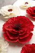 Paper Flower Decorations for Wall, Flower Wall Decor for Birthday Wedding Backdrop Baby Nursery Wall Decor Baby Showers Bridal Shower (Red+White, ...