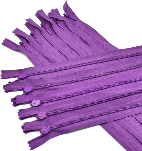 40Pcs 20 Inch Nylon Invisible Zippers Sewing for Tailor Sewing Crafts, Dresses, Skirts, Pillows DIY Crafter's Special (Purple)...