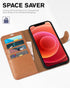 TUCCH Wallet Case for iPhone 12 Pro Max 5G, Magnetic PU Leather Stand Flip Folio Phone Cover with TPU Protective Inner Shell, RFID Blocking Card S...