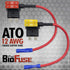 12 AWG Standard ATO Quick TAP KIT: 2 Add-A-Circuit Car Fuse Tap Adapters, 2 Each (10A 20A) Regular Fuses, 4 Zip Ties, Fuse Puller (Blade Group: AT...