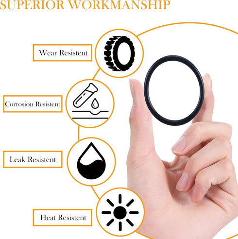 PWACCS High Pressure Washer O Ring Kit, Replacement Rubber Ring for Power Washer, General for Pump, Coupler, Adapter, Hose, Gun and Nozzle, 100 pi...