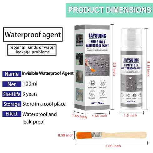 Nynelly Invisible Waterproof Agent, Waterproof Insulating Sealant, Waterproof Anti-Leakage Agent, Transparent Repairing Leak Waterproof Adhesive,S...