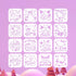16 Pcs Drawing Stencil kit, Reusble Plastic Stencil for Painting, Paint Stencils with Kawaii Anime Shapes (3 * 3 in)...