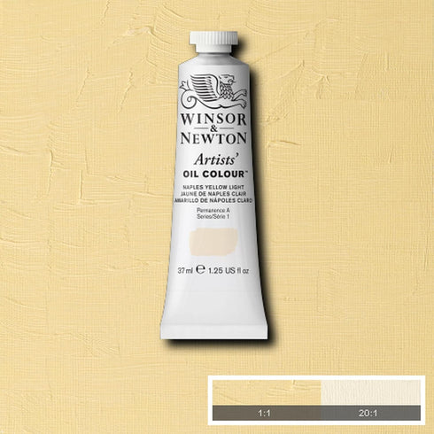 Winsor & Newton Artists' Oil Color, 37ml (1.25 oz) Tube, Naples Yellow Light...