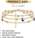 FIBO STEEL 6Pcs 14K Gold Plated Anklet Bracelets for Women Dainty Layered Evil Eye Anklet Beach Jewelry Gifts...