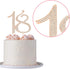 18 Cake Topper - Premium Rose Gold Metal - 18th Birthday Party Sparkly Rhinestone Decoration Makes a Great Centerpiece - Now Protected in a Box...