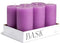 Mottled Pillar Candles by Bask - Set of 6-3" x 6" Dripless Unscented Candles in Purple for Home Decor, Relaxation & All Occasions...