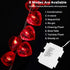 Luditek 50 LED Diamond Cut Red Heart Twinkle Fairy String Lights for Valentines Weddings Dating Garland Indoor Outdoor Home Decorations, 8 Lightin...