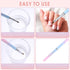 2 Pcs Nail Art Clean Up Brushes, Abeillo Round & Angled Nail Polish Brush for Cleaning Fingernails, Nail Painting Brushes for Nail Art Design & Po...
