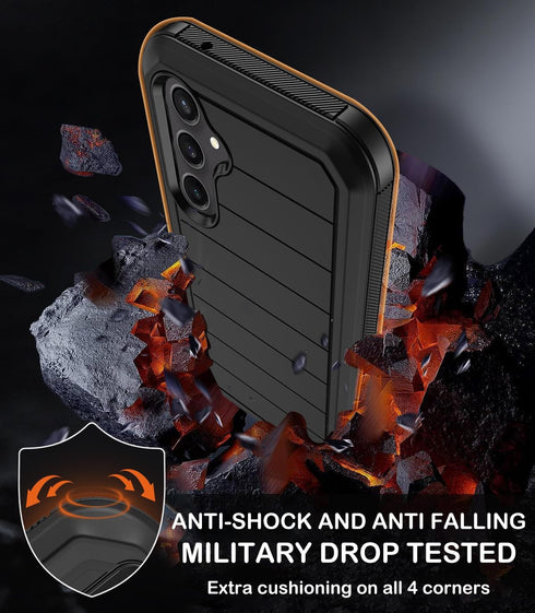 for Samsung Galaxy S23 FE Case with Belt Clip Holster & Kickstand,Built-in Screen Protector,Heavy Duty Shockproof Drop Protection Military Grade F...