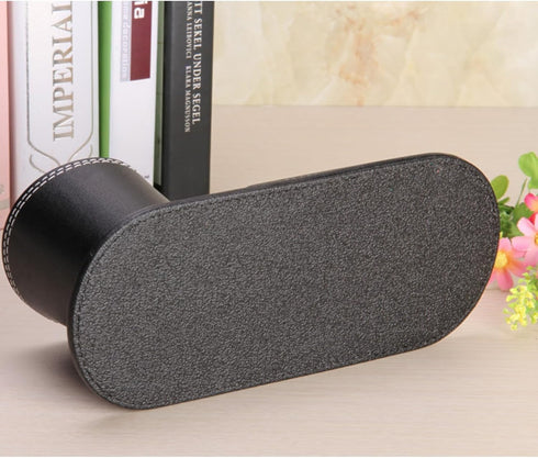 PU Leather Desk Organizer, Creative Stylish Office Accessories, Pen Holder Business Name Cards Holder Stand, Multi-Function Desktop Stationery Cad...