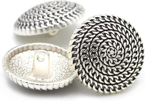 14 Pieces Metal Blazer Button Set, 18mm 23mm Silver Buttons for Blazers, Suits, Coats, Jackets...