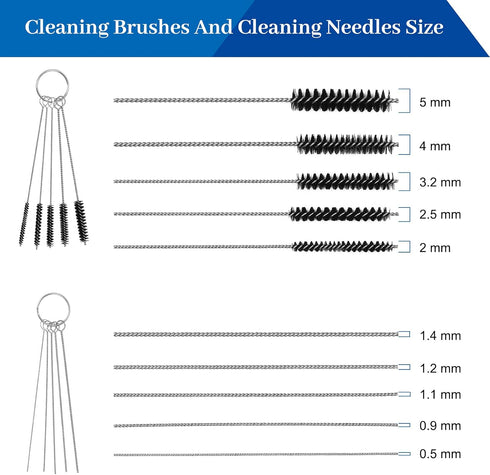 4 PCS Torch Tip Cleaner Set, Welding Torch Tip Cleaner with Drill Bit Torch Tip Cleaner Set for Carbon Carburetor Jet Cleaner with 10 Cleaning Nee...