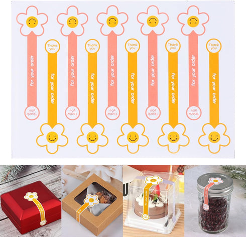 Beyonday 200pcs Handmade Lollipop Baking Stickers, Long Label Sealing Stickers for Cake Box/Tins/Jars/Coffee Cups/Bottles, Self-Adhesive Bakery St...