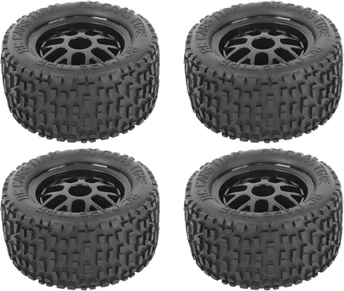 RC Tires, Replacement Plastic Frames 4Pcs Universal RC Wheel Strong Strong Cushioning Excellent Grip for Car Models...