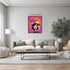 Posterizer 1 pcs-vintage woman purple and orange collage-Retro Art-Abstract & Modern Art-Gift for Art Lovers- UNFRAMED Wall Art...