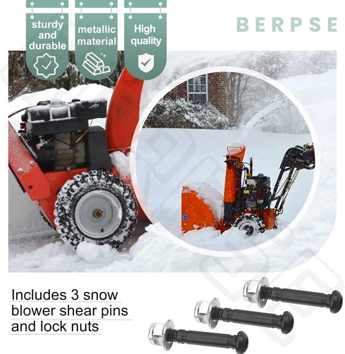 (3-Pack) ASP2400D 2-Stage Snow Blower Shear Pin Set (0.5 in x1.5 in) Compatible with EGO Power+ Snow Blower, Fits Model SNT2400, SNT2405, SNT2406,...