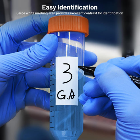 Conical Centrifuge Tubes 50mL, 25Pcs Sterile Polypropylene Test Tubes, Leak-Proof Screw Caps, Plastic Container with Graduated & Write Marks, Non-...