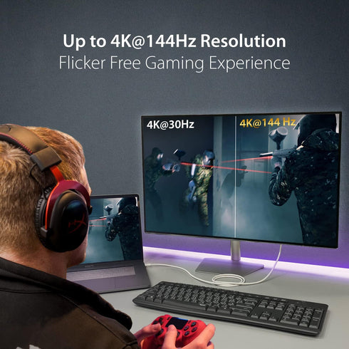 j5create USB-C to DisplayPort Cable - 4K@144Hz, 3.9ft, Type C to DP Cable, Compatible with iPhone 15 Pro/Max, MacBook Pro/Air, iPad Pro, XPS, Thun...