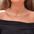 Unisex Micro Skinny Magnificent 2mm Silver Finish One Row Tennis Necklace Cubic Zirconia Choker Necklace 14-22" Bracelet 6.5-8'...