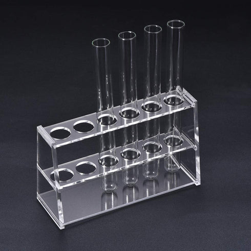 uxcell Acrylic Test Tube Holder Lab Stand Rack 6 Wells for 25ml Centrifuge Tubes Clear...