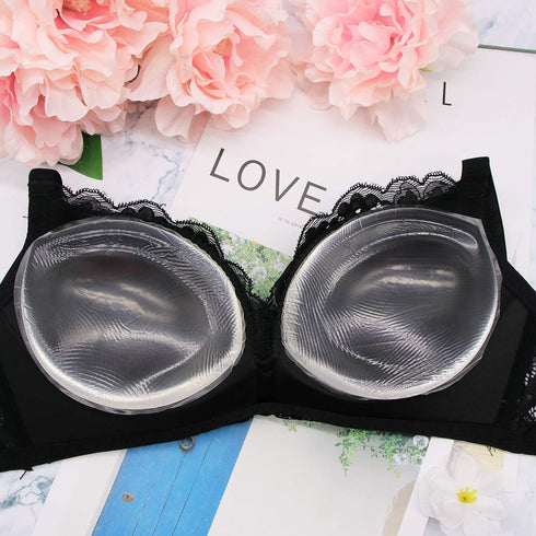 Silicone Breast Inserts - Waterproof Enhancer Clear Gel Push Up Bra Inserts for Swimsuits & Bikini...