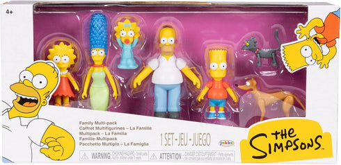 The Simpsons Action Figures Family Multi-Pack 2.5” Scale Figures, includes Homer, Marge, Bart, Lisa, Maggie, Santa’s Little Helper, and Snowball I...