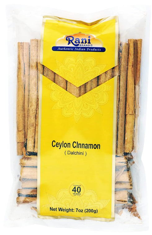Rani Ceylon Cinnamon Sticks 7oz (200g) ~ 20-24 Sticks 5 Inches in Length, True Ceylon Cinnamon (Not Cassia) ~ All Natural | Vegan | No Colors | Gl...