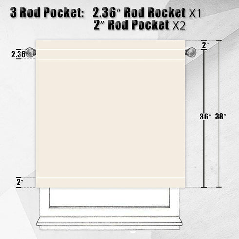 Light Beige Short Sheer Kitchen Curtains 36 inch Length Tier Curtains Rod Pocket Cafe Curtains Linen Like Privacy Semi Sheer Half Window Curtain f...