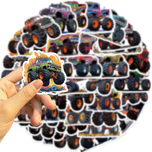 50PCS Monster Truck Stickers, Truck Car Stickers for Kids, Car Stickers Waterproof for Water Bottles Skateboard Car Bike Phone Case Laptop Suitcas...