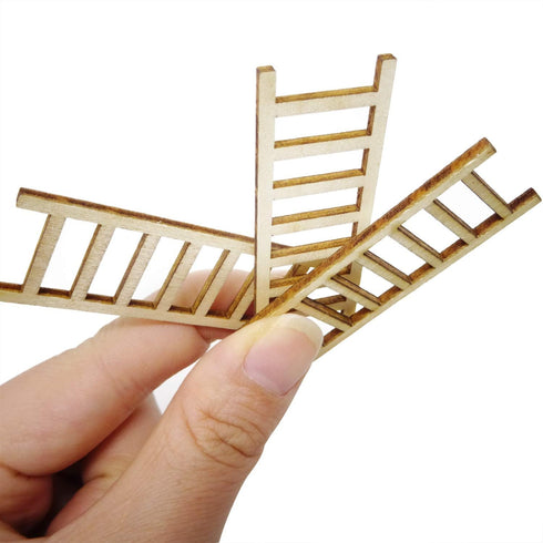 Honbay 20PCS Wooden Mini Ladders Fairy Garden Accessories for Dollhouse Decor...