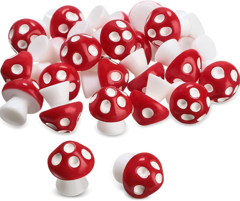 Jetec 24 Pcs Mini Mushrooms for Garden Miniatures Mushroom Figurines Garden Accessories Mushroom Model Decoration Landscape Plant Pot Bonsai Craft...