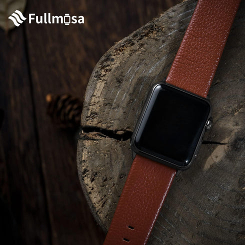 Fullmosa Leather Bands Compatible with Apple Watch Band 49mm 46mm 45mm 44mm 42mm for Men Women, Top Grain Genuine Leather Strap for iWatch Ultra 2...