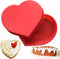 Heart Cake Silicone Cake Pans Silicone Cake Mold Baking Pans Non-Stick Cake Bakeware Mold Reusable Silicone Heart Molds for Cheese Cake and Browni...