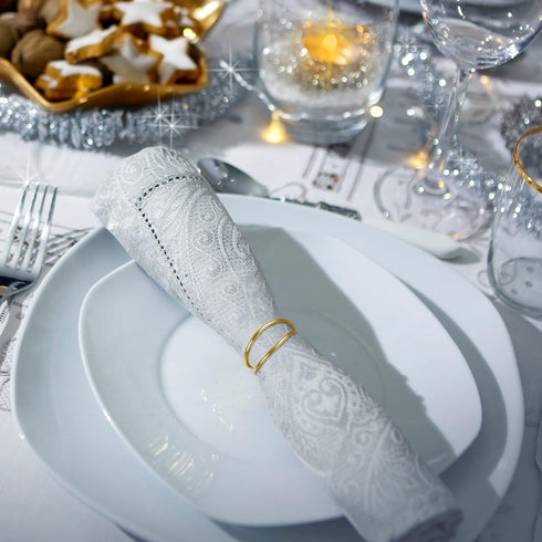 12 Pieces Gold Napkin Rings Metal Spiral Sliver Pink Napkin Rings Buckles Simple Alloy Serviette Holder for Weddings Dinner Party Table...
